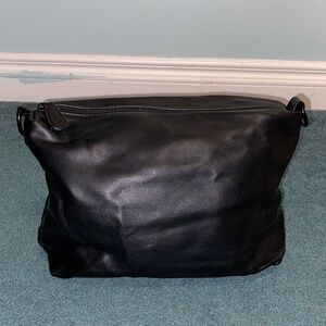 Black Faux Leather Pouch XL